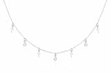 WANDA PLATA Collar con Colgantes Cruz, Gargantilla Cruces y Circonitas para Mujer Plata de Ley 925, Joyería en Caja de Regalo, Joya Primera Comunión