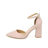 QUEEN HELENA Zapatos de Tacón de Mujer Zm9002 Nude, 38 EU
