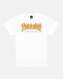THRASHER Flame, Camiseta Hombre, Blanco, M