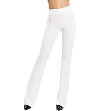 Toocool Pantalón ajustado de campana para mujer, con pata de elefante, sexy, JL-2148, Color blanco., L