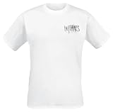 In Flames Foregone Distressed Logo Hombre Camiseta Blanco 100% algodón Regular