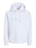 JACK & JONES Jjestar JJ Sweat Hood Noos, Sudadera con Capucha Hombre, Blanco, L