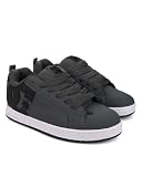 DC Shoes Court Graffik - Zapatillas Bajas para Hombre, Gris Oscuro Negro Blanco, 42.5 EU