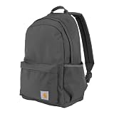Carhartt Mochila unisex para laptop de 21 l, duradera y resistente al agua con funda para laptop, Mochila clásica (grava), One Size, Mochila para portátil de 21 l, duradera y resistente al agua con