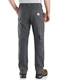 Carhartt Steel Multipocket Pant, Pantalones de trabajo, Hombre, Gris, 40W / 30L