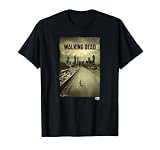 The Walking Dead Camiseta de Tirantes Manga Corta Negra Talla S Arte Clave de la Temporada 1