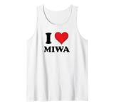I Heart Miwa First Name I Love Custom Stuff Camiseta sin Mangas