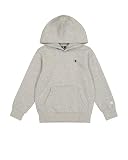 Champion Legacy Basics B-Ultralight Powerblend Fleece Sudadera con Capucha para niños y Adolescentes, Grigio Melange Chiaro, 11-12 Years