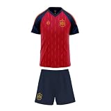 RFEF - Réplica Oficial de la Primera Equipación de la Selección Española de Fútbol 2026 - Minikit Pantalón y Camiseta de España para Niño Unisex - 100% Poliester Transpirable - Talla 10 Años