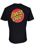 SANTA CRUZ CLASSIC DOT CHEST TEE t shirt BLACK PE23