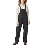 Dickies Babero Wp relajado recto para mujer, Negro (Rinsed Black), 20