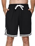 Litherday Pantalones Cortos Hombre Deporte Bolsillos Gimnasio Casa Negro S