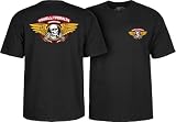 Powell Peralta Winged Ripper T-Shirt – Camiseta para hombre. negro S