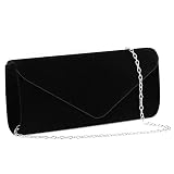 OSDUE Clutch De Mujer, Bolso Negro, Cartera de Mano Negro Clutch de Embrague, Novia Cartera de Mano, para Ceremonias, Bodas, Evento, Cita, Fiesta Cócteles