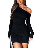 Navneet Vestidos Fiesta Mujer Elegante Vestido Invierno Sexy de Manga Larga