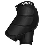 Cienfy Pantalones Cortos Acolchados Protectores de EVA para Snowboard, Patinaje y esquí, protección de Cadera 3D para Cadera, glúteos y coxis (X-Small)
