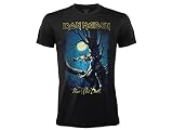 Camiseta Iron Maiden Fear of The Dark. Camiseta Oficial Rock Negra. Banda de Metal Pesado. Algodón. Unisex. Adulto Niño. (S)