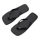 BBXWANG Chanclas unisex para mujeres y hombres, cuadradas, de goma, antideslizantes, para ducha, playa, albercas, Black, 38/39 EU