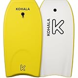 KOHALA Tabla Bodyboard Unisex Amarillo 40/41 Pulgadas | Tabla Bodyboard para Jóvenes y Adultos | Estable para Olas de Todos los Tamaños | Incluye Correa de Seguridad (41')