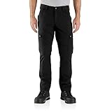Carhartt Relaxed Ripstop Cargo Work Pant, Pantalones de Trabajo Hombre, Negro, 34W / 34L