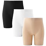 INNERSY Pantalones Cortos Mujer Debajo la Falda, 3XL, Nergo+Blanco+Beige