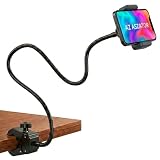 Áz ÁSZATOR Soporte Móvil para Mesa con Brazo Flexible de 55 cm, Pinza Universal para Escritorio, Cama y Cocina, Compatible con iPhone, Samsung, Xiaomi y Smartphones hasta 7,2'