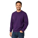 TICTEX Sudadera para Hombre sin Capucha - Sudadera Cuello Redondo en Algodón Ideal para Ropa de Trabajo y Deporte - Morado, XL