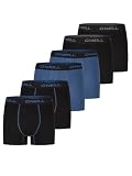 O'Neill Calzoncillos tipo bóxer para hombre, paquete de 6 unidades, color negro, rojo, azul, M, L, XL, XXL, XXL