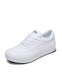 Vans Brooklyn LS Platform- Tenis para Mujer, Lona Blanca y Blanca, 40 EU