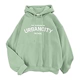 Genérico Par de sudaderas con capucha para chicas adolescentes, sudaderas casuales, sudaderas con capucha, sudaderas con cadena para parejas, verde menta, XL