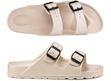 ESTRO Sandalias de Goma Eva - Sandalias Cross Mujer Chanclas Goma Hombre Chanclas Hombre Piscina B15 (37 EU, Beige)