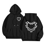 Vestidos 2026 para mujeres, adolescentes y niñas, sudadera con capucha con orejas de gato y suéter estampado para dormir, Negro, S