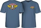 Powell Peralta Winged Ripper - Camiseta Azul índigo, Talla L, Azul índigo, Talla L