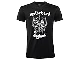 Camiseta Motorhead Inglaterra Oficial Rock Camiseta Negra Banda de Heavy Metal Algodón Unisex Adulto Joven, Negro, Negro , L
