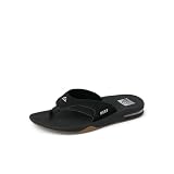 REEF Fanning, Sandalias Flip-Flop para Hombre, Negro (Black / Silver), 44 EU