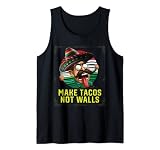 Make Tacos Not Walls Taco Eater comida mexicana Foodie Camiseta sin Mangas