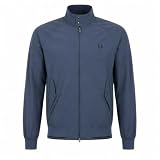 Fred Perry Men's Crinkle Harrington Jacket Dark Airforce