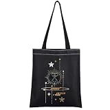 AKTAP AT-Z Bolsa Tote Kpop Merchandise Regalo Bolsa de Algodón y Lino Resistente al Agua para Mujeres Adultas, 15.75*14.96INCHES, Negro