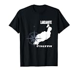 Lanzarote Isla Atlántica Coordenadas Mapa Vacaciones Camiseta