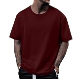 MOKBAY Camiseta Interior Hombre Manga Corta Vino Vintage Deporte Surferas Gimnasio Mis Pedidos Camisetas Oversize Ropa de Trabajo para Lisas Marca T-Shirt Hombre Vino 3XL