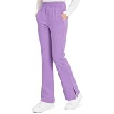 FILOWA Leggings para Niña Algodón Acampanados Pantalones, 15-16 años,Morado