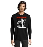 Camiseta Manga Larga Radiohead, Diseño Banda de Rock, Música (FR/ES, Letras, S, Regular, Regular, Negro)