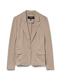 VERO MODA Vmjulia Ls Blazer Dnm Noos, Chaqueta para Mujer, Silver Mink/Detail: Melange, 44