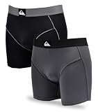 OZABI Quiksilver Pack de 2 Boxers Hombre Microfibra Deporte - Ropa interior Transpirable 91% Poliamida 9% Elastano - Mantenimiento óptimo, costuras reforzadas - Caja regalo - S a XXL, Pack de 2 Q0190
