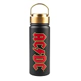 Grupo Erik Cantimplora acero inoxidable AC DC - Botella agua gimnasio | Termica 550 ml, Water bottle Tapon Hermetico, Asa y Aislamiento Doble pared Frio/Calor, Regalos Merchandising Oficial