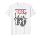 Stranger Things Silhouette Forest Logo Camiseta