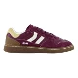 Coolway Goal Zapatillas Deportivas Retro en Color Granate, Ante y Nailon, Suela Flexible de Caucho, Uso Diario (Sistema Tallas Calzado EU, Adulto, Mujer, Números, Mediano, 36)