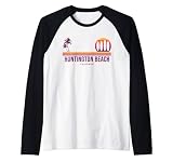 Huntington Beach - Ciudad surfera California Camiseta Manga Raglan