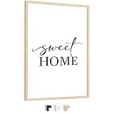 edihome, Marco 50x70 cm de Madera con Lámina Acrílica – Marco de Fotos para Póster, Diploma, Título y Certificados – Horizontal o Vertical (Marrón - 50x70)