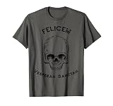 Felicem Vesperam Sanctam Latino Feliz Halloween Goth Skull Camiseta